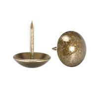 sourcing map Upholstery Nails Tacks 16mm Dia 20mm Height Retro Round Thumb Push Pins Bronze Tone for Furniture Sofa Headboards, 50 Pcs