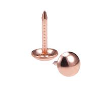 sourcing map Upholstery Nails Tacks 7mmx12mm Retro Round Thumb Push Pins Rose Gold Tone for Furniture Sofa Headboards, 50 Pcs
