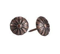 sourcing map Upholstery Tacks Nail Pins Furniture, 100Pcs 19x23mm Thumb Tack Pins Assortment Kit Carbon Steel for Home Sofa DIY Decorative Nail Heads Nails, Red Bronze