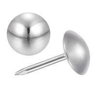 sourcing map Upholstery Tacks Nail Pins Furniture, 36Pcs 9.5x17mm Thumb Tack Pins Assortment Kit Carbon steel for Home Sofa DIY Decorative Nail Heads Nails, Silver tone