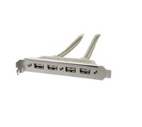 sourcing map USB 2.0 9 Pin Header to 4 Ports Adapter Panel Cable, 2 Port USB 2.0 Motherboard A Female Slot Plate Adapter Rear Panel Header Cable with Bracket