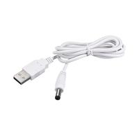 sourcing map USB 2.0 a Type Male to 5.5 x 2.5mm DC 5V Power Plugs Barrel Connector Charge Cable White