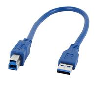 sourcing map USB 3.0 Cable A Male to B Male 1Ft, USB 3.0 A to B Data Sync Power Cable Cord for Scanner, Printer, External Hard Drivers and More(Blue)