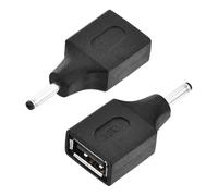sourcing map USB A Female to DC 3011 Male 5V Power Converter Connector Adapter for Laptop Tablets Fan Smartphone LED Desk Lamp Charging, 2pcs, Black
