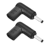 sourcing map USB C Female to 9V DC35135 Power Connector Charger Converter Adapter 90 Degree Angled for Router Speaker PD Computer Watches Camera Monitor Lamp Phones LED Light, 2pcs, Black