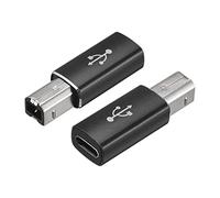 sourcing map USB C Female to MIDI Convert Adapter, Type-C to USB B Adapter Black for Printers, Laptop, Tablet, Piano, Synthesizers