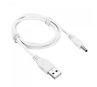 sourcing map USB Charging Cable USB Male to DC 3.5 x 1.35 mm Male 100cm Power Charging Wire Plug for Night Light Lamp Mini Fans, White Pack of 1
