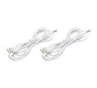 sourcing map USB to DC Power Cable 2 M USB to DC 5.5mm x 2.5mm 5v Power Cord White for Mini Fan Camera Mobile Phone Tablet Devices 2 Pcs