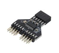 sourcing map USB2.0 9Pin 1 to 2 Motherboard Extension Port HUB Splitter Connector Adapter for Motherboard, Keyboards, USB Disk