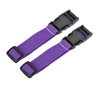 sourcing map Utility Strap with Buckle 1x20 Inch Polyester Quick Release Adjustable Belt for Travel Outdoor Bag Luggage Packing (Purple, Pack of 2)