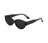 sourcing map UV400 Square Polarized Sunglasses Trendy Retro Rectangle Sun Glasses for Women and Men, Black(Gray Lens)