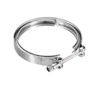 sourcing map V Band Clamp 5 Inch 304 Stainless Steel V-Band Bolt Clamp for Exhaust Systems Downpipe Exchange Car Accessories, Silver
