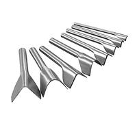 sourcing map V-Shaped Leather Cutter Punch Set 10mm-45mm Strap End Punch Tool for Crafting Strap Belt, Wallet and Bag DIY Craft, Set of 8