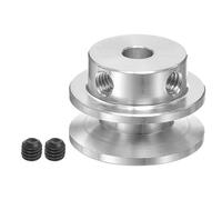 sourcing map V-Type Pulley 5mm Bore 22mm Outer Dia Single Groove Aluminum Alloy for 4-5MM PU Round Belt Motor Shaft Drilling Machine