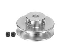 sourcing map V-Type Pulley 5mm Bore 31mm Outer Dia Single Groove Aluminum Alloy for 4-5MM PU Round Belt Motor Shaft Drilling Machine