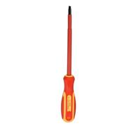 sourcing map VDE Insulated Screwdriver 1000V SL1.2 x 6.5 x 150mm CR-V Magnetic Electricians Slotted Head Screwdrivers with VDE Handle
