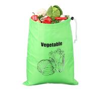 sourcing map Vegetable Storage Bag, Reusable Produce Bags with Drawstring, Food Storage Bag for Fruits and Vegetables Fresh Plant Gardening Green