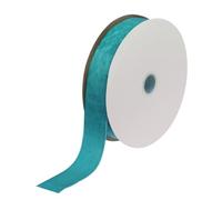 sourcing map Velvet Ribbon 1 1/2 Inch x 10 Yard Single Face Spool Silky Velvet Fabric for Bouquets DIY Crafts Gift Wrapping Wedding Party Lake Green