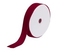 sourcing map Velvet Ribbon 1 1/2 Inch x 10 Yard Single Face Spool Silky Velvet Fabric for Bouquets DIY Crafts Gift Wrapping Wedding Party Wine Red