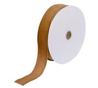 sourcing map Velvet Ribbon 1 1/2 Inch x 10 Yard Single Face Spool Silky Velvet Fabric for Bouquets DIY Crafts Gift Wrapping Wedding Party Dark Brown