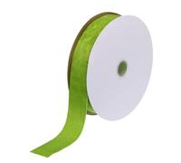 sourcing map Velvet Ribbon 1 1/2 Inch x 25 Yard Single Face Spool Silky Velvet Fabric for Bouquets DIY Crafts Gift Wrapping Wedding Party Fresh Green