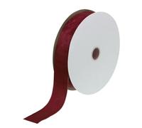 sourcing map Velvet Ribbon 1 1/2 Inch x 25 Yard Single Face Spool Silky Velvet Fabric for Bouquets DIY Crafts Gift Wrapping Wedding Party Red Brown