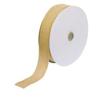 sourcing map Velvet Ribbon 1 1/2 Inch x 25 Yard Single Face Spool Silky Velvet Fabric for Bouquets DIY Crafts Gift Wrapping Wedding Party Khaki