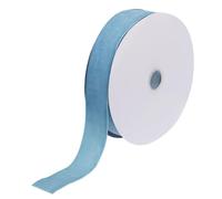 sourcing map Velvet Ribbon 1 1/2 Inch x 25 Yard Single Face Spool Silky Velvet Fabric for Bouquets DIY Crafts Gift Wrapping Wedding Party Sky Blue