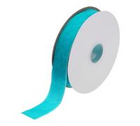 sourcing map Velvet Ribbon 1 Inch x 10 Yard Single Face Spool Silky Velvet Fabric for Bouquets DIY Crafts Gift Wrapping Wedding Party Lake Green