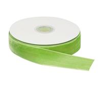 sourcing map Velvet Ribbon 1 Inch x 10 Yard Single Face Spool Silky Velvet Fabric for Bouquets DIY Crafts Gift Wrapping Wedding Party Fresh Green