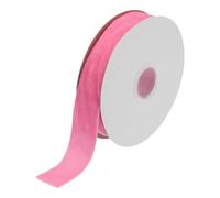 sourcing map Velvet Ribbon 1 Inch x 10 Yard Single Face Spool Silky Velvet Fabric for Bouquets DIY Crafts Gift Wrapping Wedding Party Bright Pink