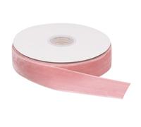 sourcing map Velvet Ribbon 1 Inch x 25 Yard Single Face Spool Silky Velvet Fabric for Bouquets DIY Crafts Gift Wrapping Wedding Party Light Pink