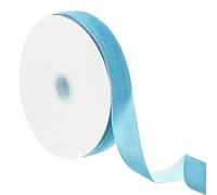 sourcing map Velvet Ribbon, 1" x 20 Yards Sky Blue Vintage Velvet Fabric Trimming Ribbon Single Face Velvet Ribbons for Gift Wrapping Christmas Wedding Bow Decor DIY Craft