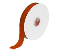 sourcing map Velvet Ribbon 3/4 Inch x 10 Yard Single Face Spool Silky Velvet Fabric for Bouquets DIY Crafts Gift Wrapping Wedding Party Dark Orange