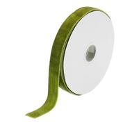 sourcing map Velvet Ribbon 3/4 Inch x 15 Yard Single Face Spool Silky Velvet Fabric for Bouquets DIY Crafts Gift Wrapping Wedding Party Olive Green