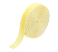 sourcing map Velvet Ribbon 3/4 Inch x 5 Yard Single Face Spool Silky Velvet Fabric for Bouquets DIY Crafts Gift Wrapping Wedding Party Lemon Yellow