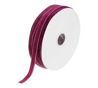 sourcing map Velvet Ribbon 3/8 Inch x 50 Yard Single Face Spool Silky Velvet Fabric for Bouquets DIY Crafts Gift Wrapping Wedding Party Dark Rose