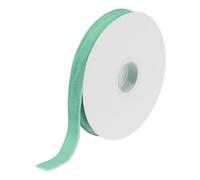 sourcing map Velvet Ribbon 5/8 Inch x 10 Yard Single Face Spool Silky Velvet Fabric for Bouquets DIY Crafts Gift Wrapping Wedding Party Light Green