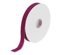 sourcing map Velvet Ribbon 5/8 Inch x 10 Yard Single Face Spool Silky Velvet Fabric for Bouquets DIY Crafts Gift Wrapping Wedding Party Deep Rose Red