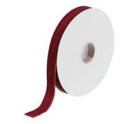 sourcing map Velvet Ribbon 5/8 Inch x 10 Yard Single Face Spool Silky Velvet Fabric for Bouquets DIY Crafts Gift Wrapping Wedding Party Red Brown