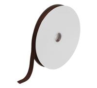sourcing map Velvet Ribbon 5/8 Inch x 25 Yard Single Face Spool Silky Velvet Fabric for Bouquets DIY Crafts Gift Wrapping Wedding Party Brown