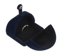 sourcing map Velvet Ring Box Mini Ring Holder Jewelry Organizer Storage Case Ring Gift Box for Women, Wedding Proposal, Engagement, Valentine's Day Dark Blue