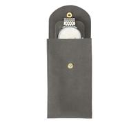 sourcing map Velvet Watch Pouch, Portable Watch Travel Case Soft Watch Storage Bag with Snap Button Inner Pad for Men and Women Gifts, Gray
