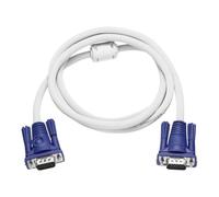 sourcing map VGA Monitor Cable 1.5m 7 Pin Male to Male Video Cable Adapter Cord for Laptops TV PC Computer Monitor Screen Projector, White(5ft)