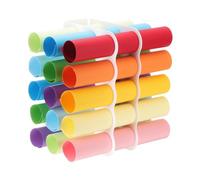 sourcing map Vinyl Roll Storage Rack, 1 Set Acrylic Vinyl Roll Holder for Up to 15-Holes, Vinyl Organization for Craft Room Vinyl Roll Gift Wrap, White