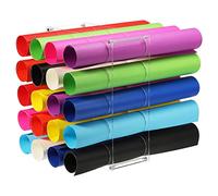 Sourcing Map Vinyl Storage Rack, Acrylic Roll Holder for Up to 20 Holes, Craft Room Gift Wrap Vinyl Organization, Clear