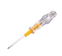 sourcing map Voltage Tester AC 100-500V with 3.5mm Slotted Phillips Screwdriver Dual Head for Circuit Test, Clear and Orange