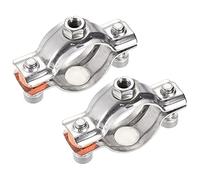 sourcing map Wall Ceiling Mount Pipe Supports, 304 Stainless Steel Adjustable Pipe Bracket Clamp for 38-40mm Pipe 2pcs