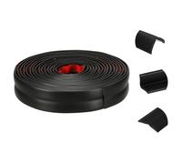 sourcing map Wall Corner Protector, 2cm x 3Meters Peel and Stick Molding Trim Wall Edge Guard, Flexible Self-Adhesive Inside & Outside Corner Trim Strip for Edge Ceiling, Black