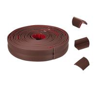 sourcing map Wall Corner Protector, 2cm x 3Meters Peel and Stick Molding Trim Wall Edge Guard, Flexible Self-Adhesive Inside & Outside Corner Trim Strip for Edge Ceiling, Coffee